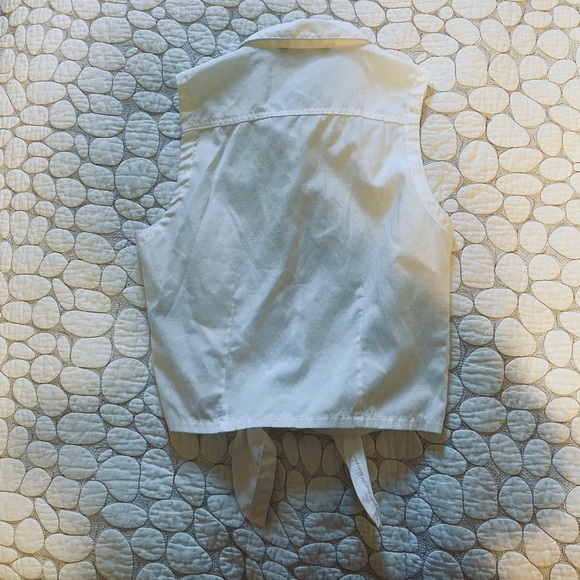 🛍 Bluenotes linen tie crop top - White - S - Picture 2 of 4